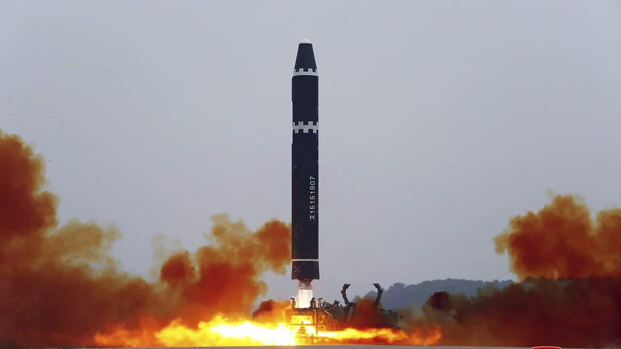 The test launch of the Hwasong-15 intercontinental ballistic missile (Supplied).jpg