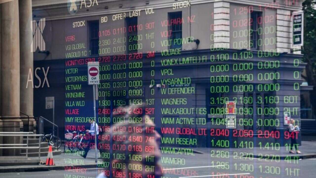 ASX board reflection.