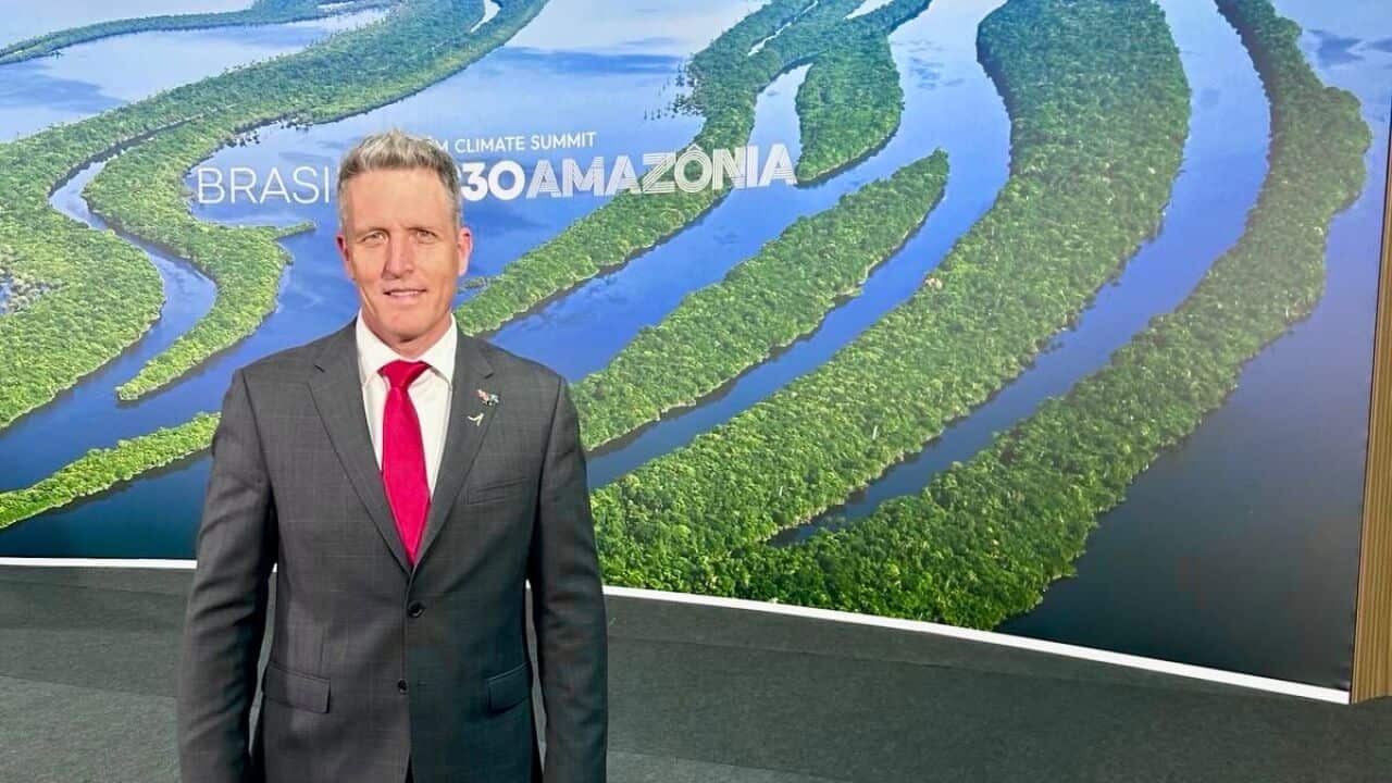 Photo of AM Josh Wilson at COP 30 in Belem