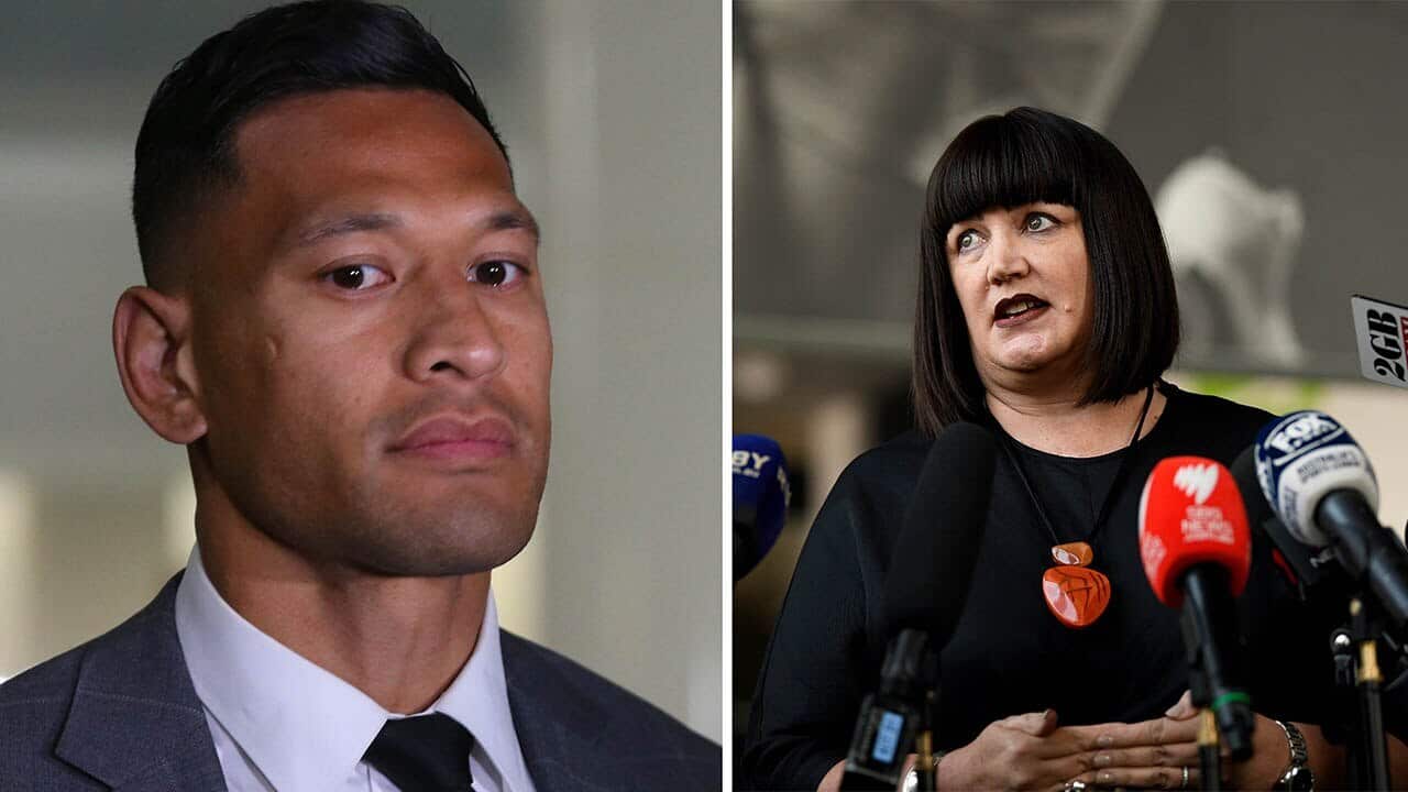 Raelene Castle has backed the organisation’s decision to settle its dispute with sacked Wallaby Israel Folau - calling it a "commercial decision".