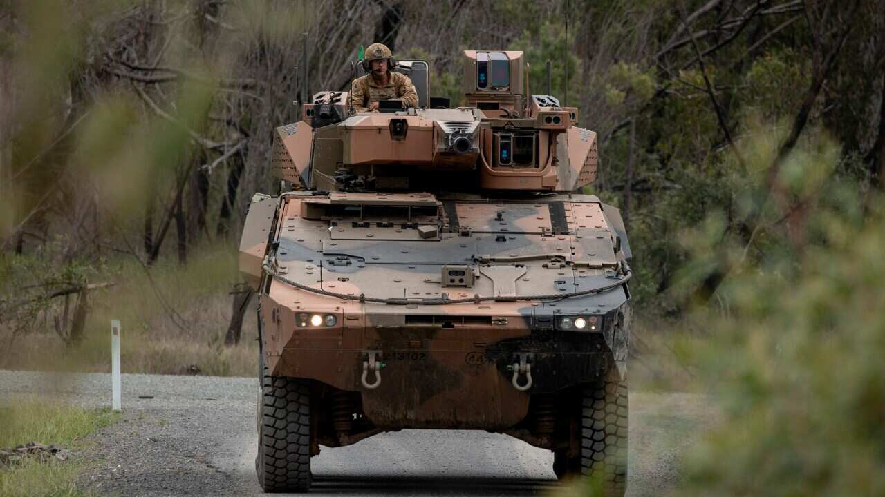 A Boxer heavy weapons carrier on exercises