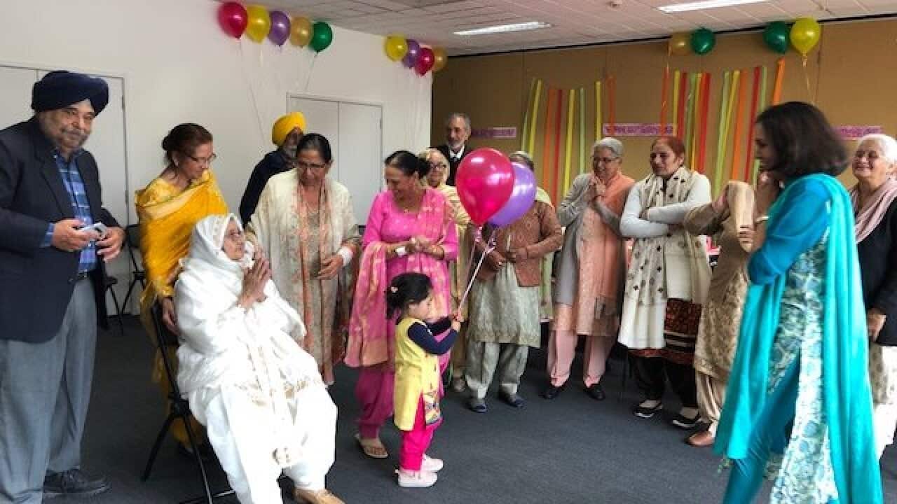 Sardarni Surjit Kaur, or Beeji as she's called fondly, celebrating her 100th birthday with her family and Punjabi Activity Group