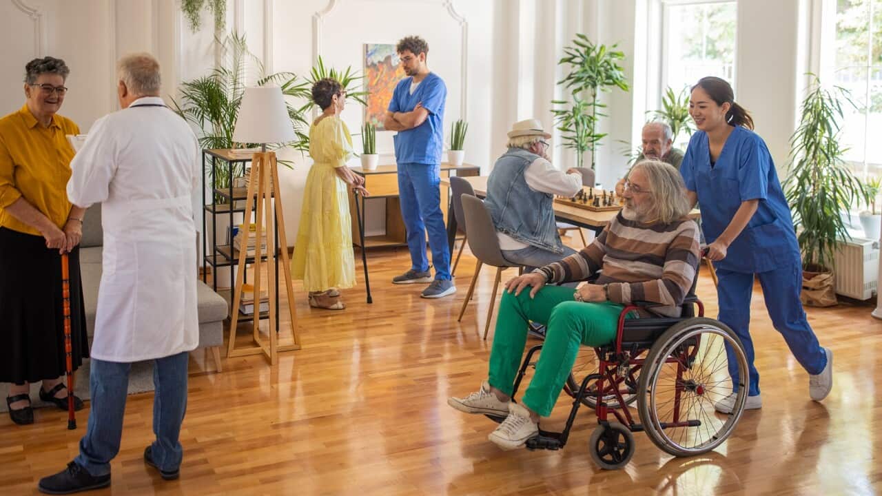 Usual day in crowded nursing home