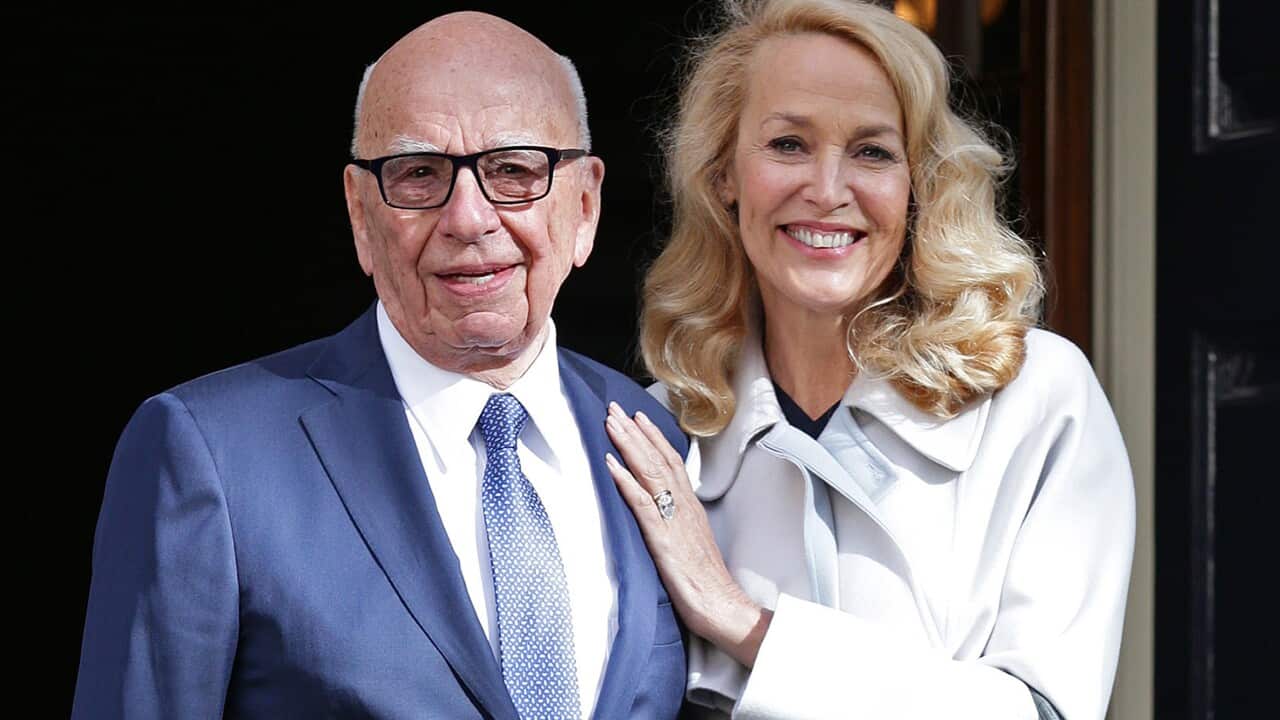 Rupert Murdoch and Jerry Hall 