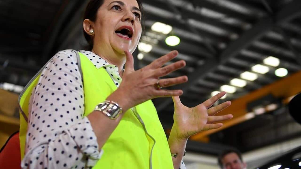 Annastacia Palaszczuk speaks during a press conference