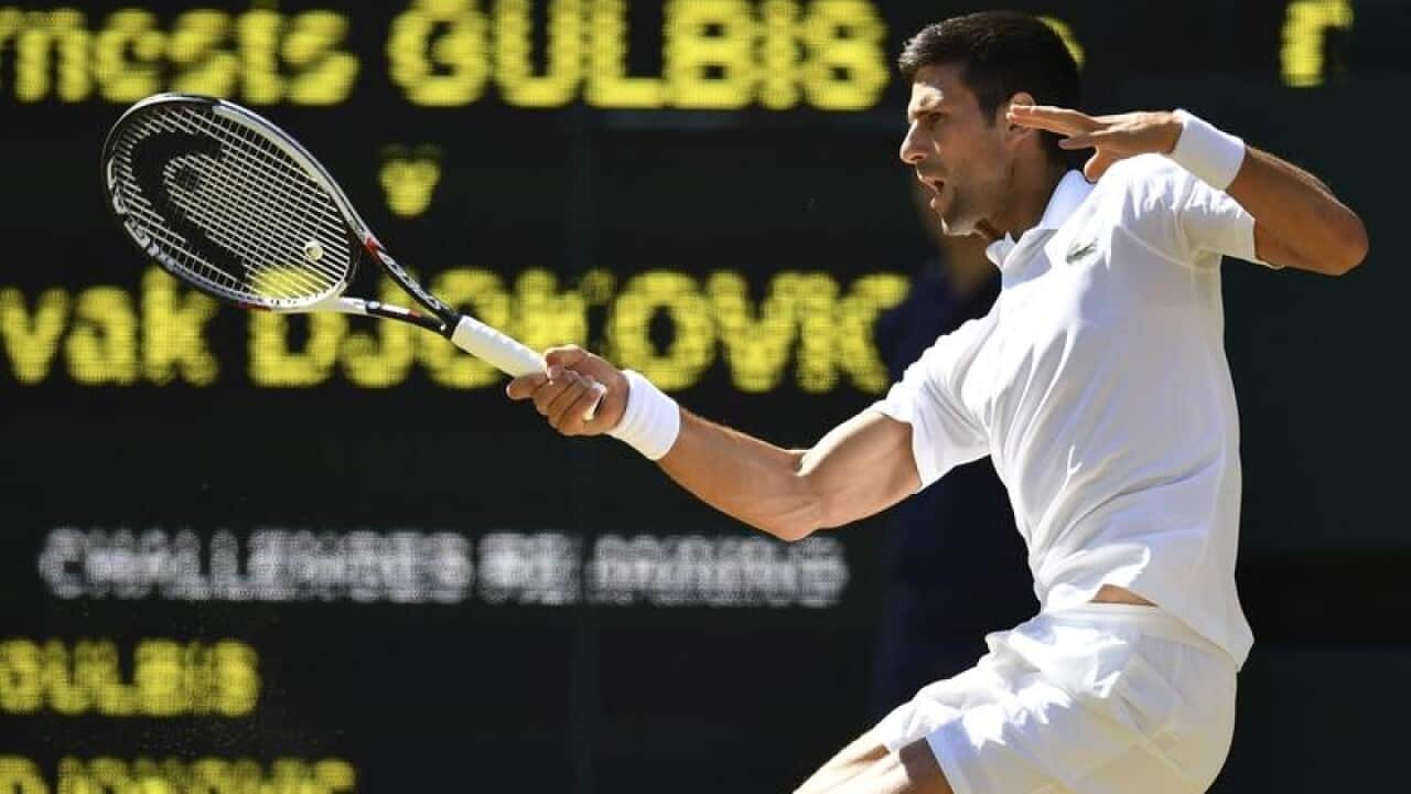 Novak Djokovic of Serbia