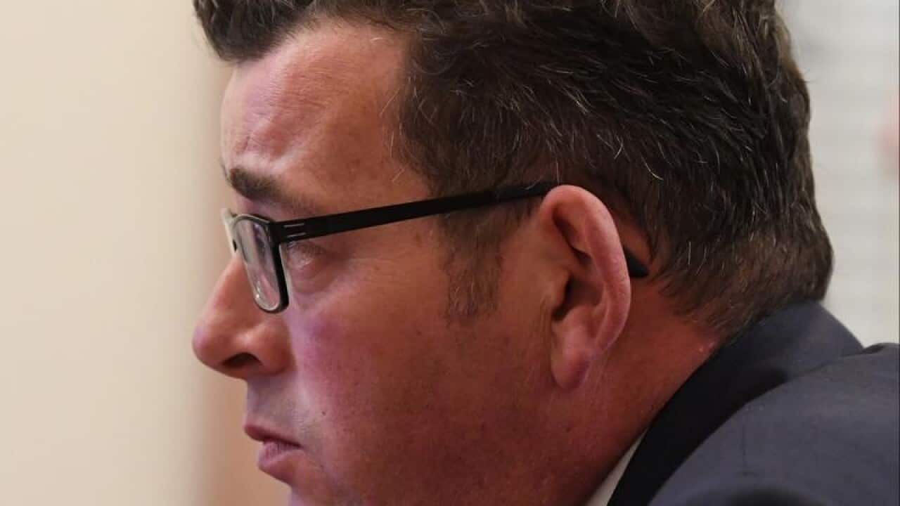 Victorian Premier Daniel Andrews during a budget estimates hearing.