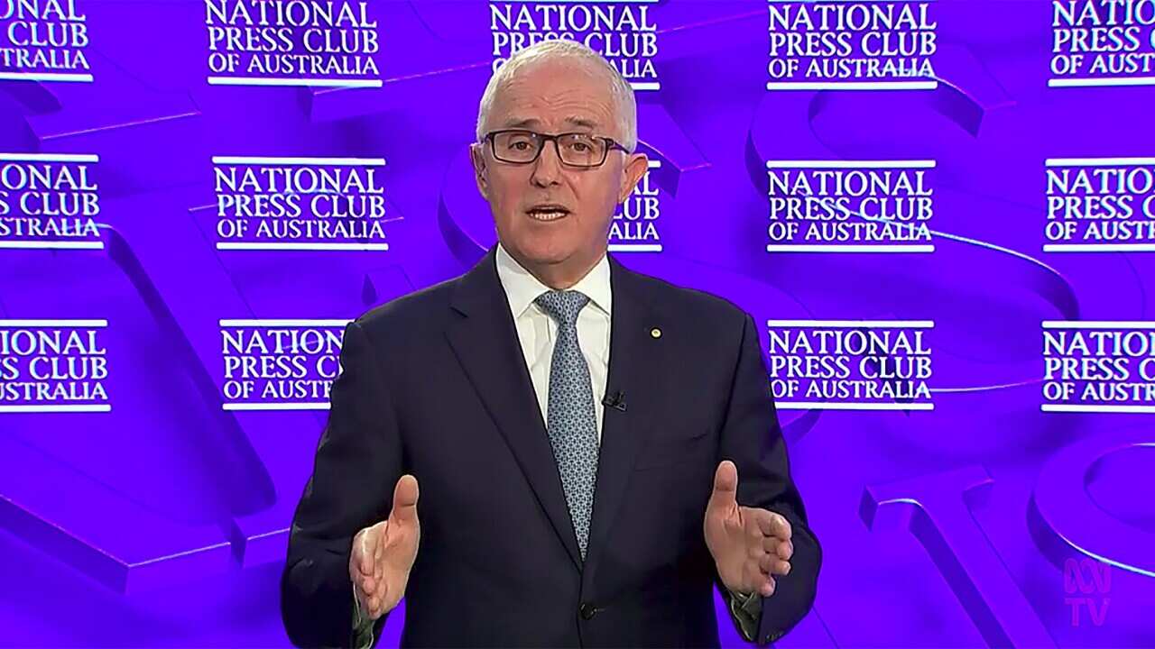 Malcolm Turnbull speaking at the National Press Club