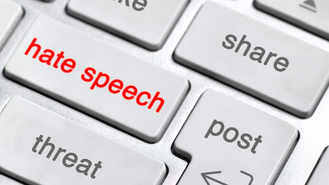 Hate Speech on keyboard