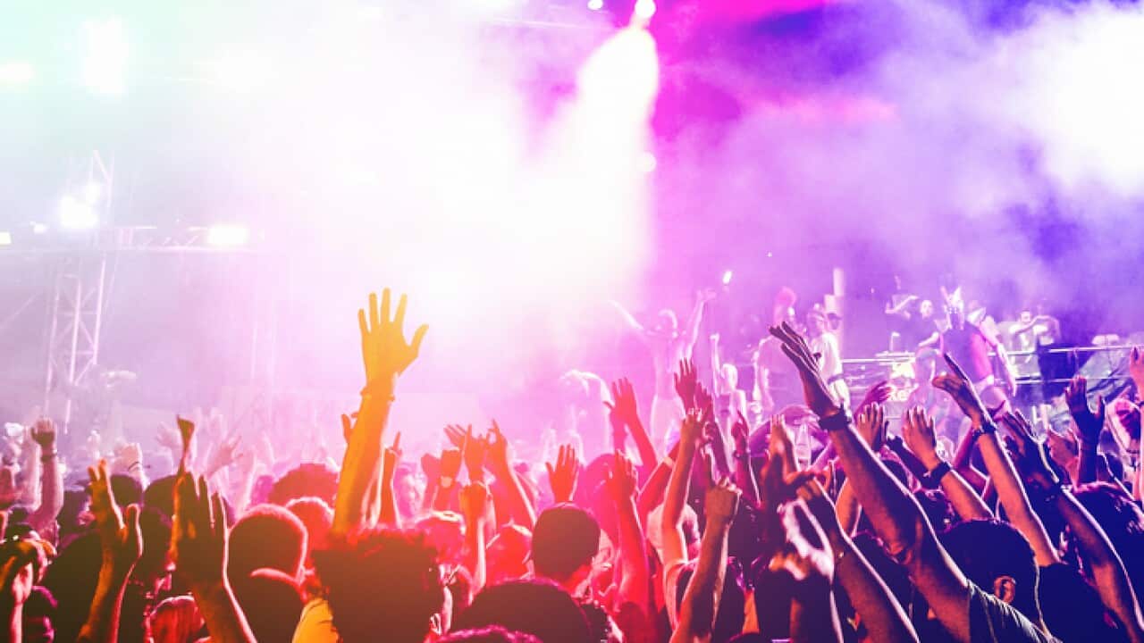 View Of Crowd At Music Concert