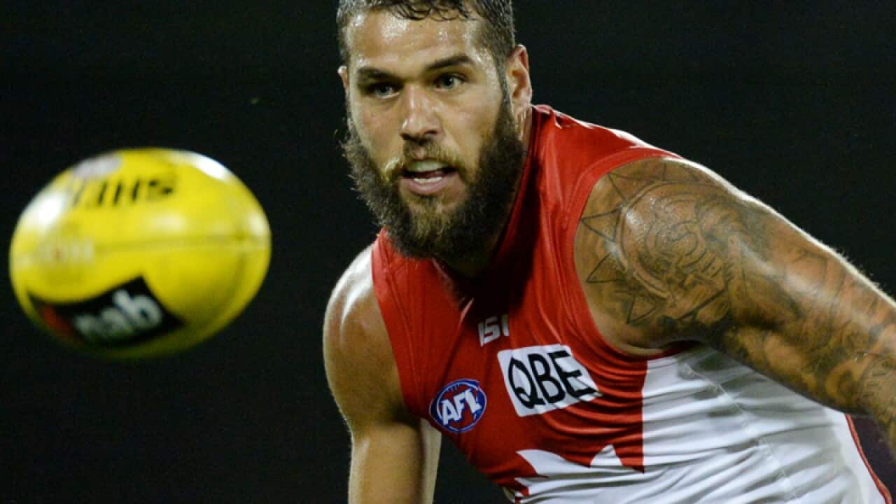 Sydney star recruit Lance Franklin in action