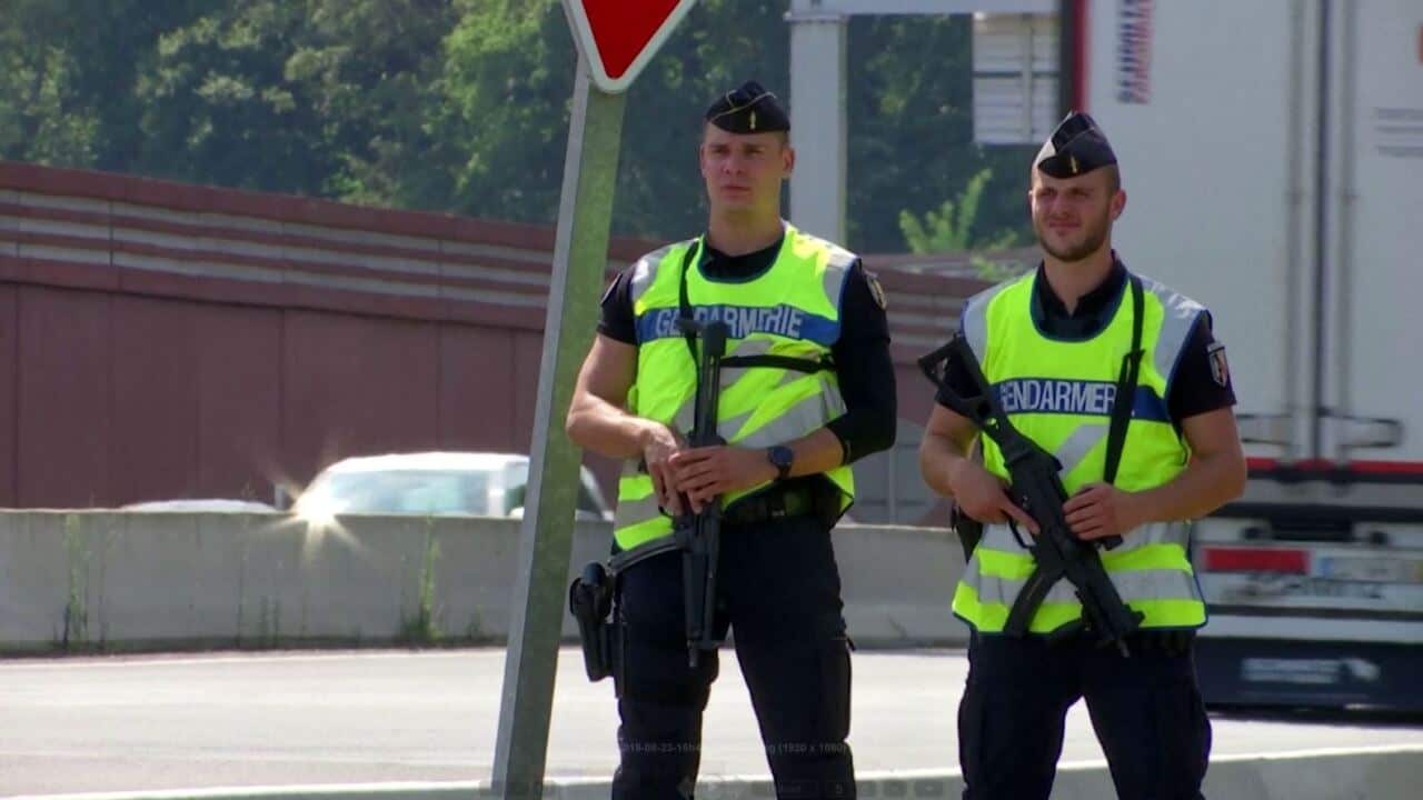 Two Gendarmes, part of the security operation at the G7 Summit in Biarritz