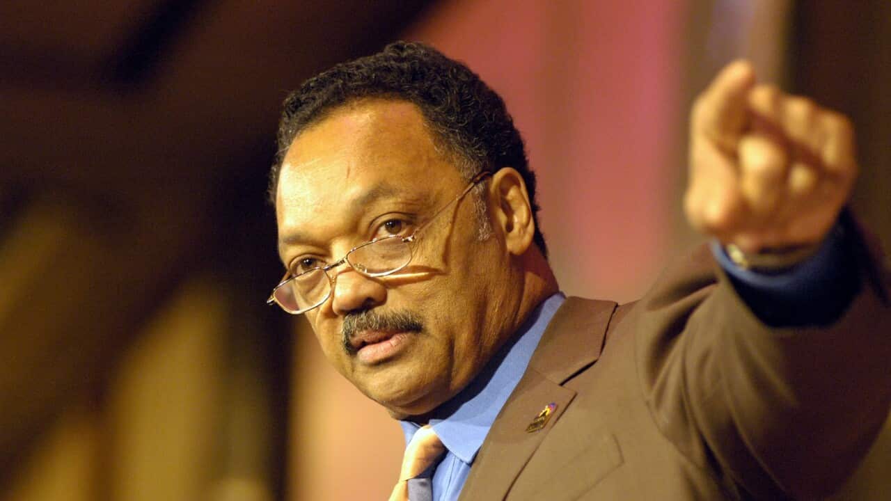 The Rev. Jesse Jackson at the Wall Street Project RainbowPush 8th annual conference IN 2005 (AAP)