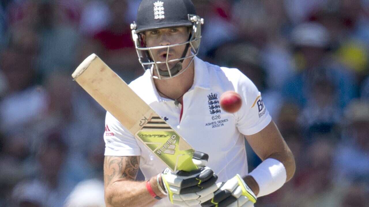 England batsman Kevin Pietersen in action