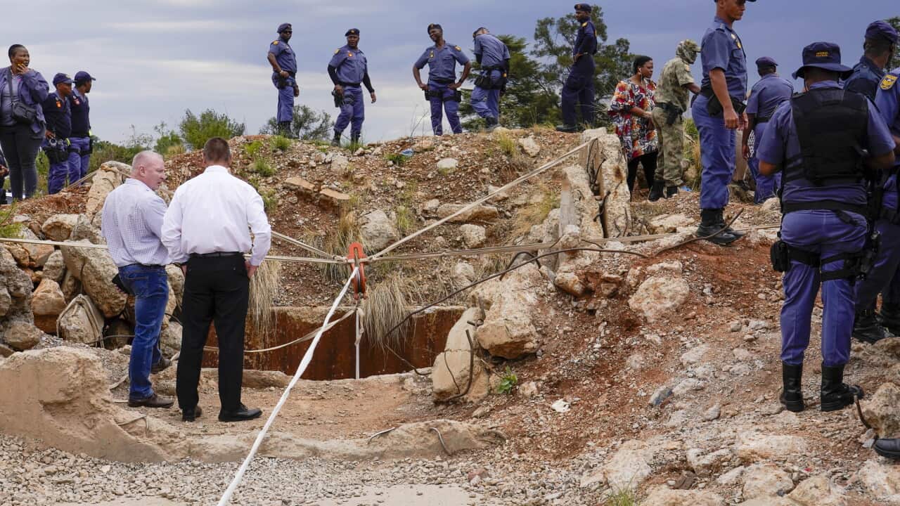Scores of trapped miners die of starvation in illegal South African mine, union says Scores of trapped miners die of starvation in illegal South African mine, union says