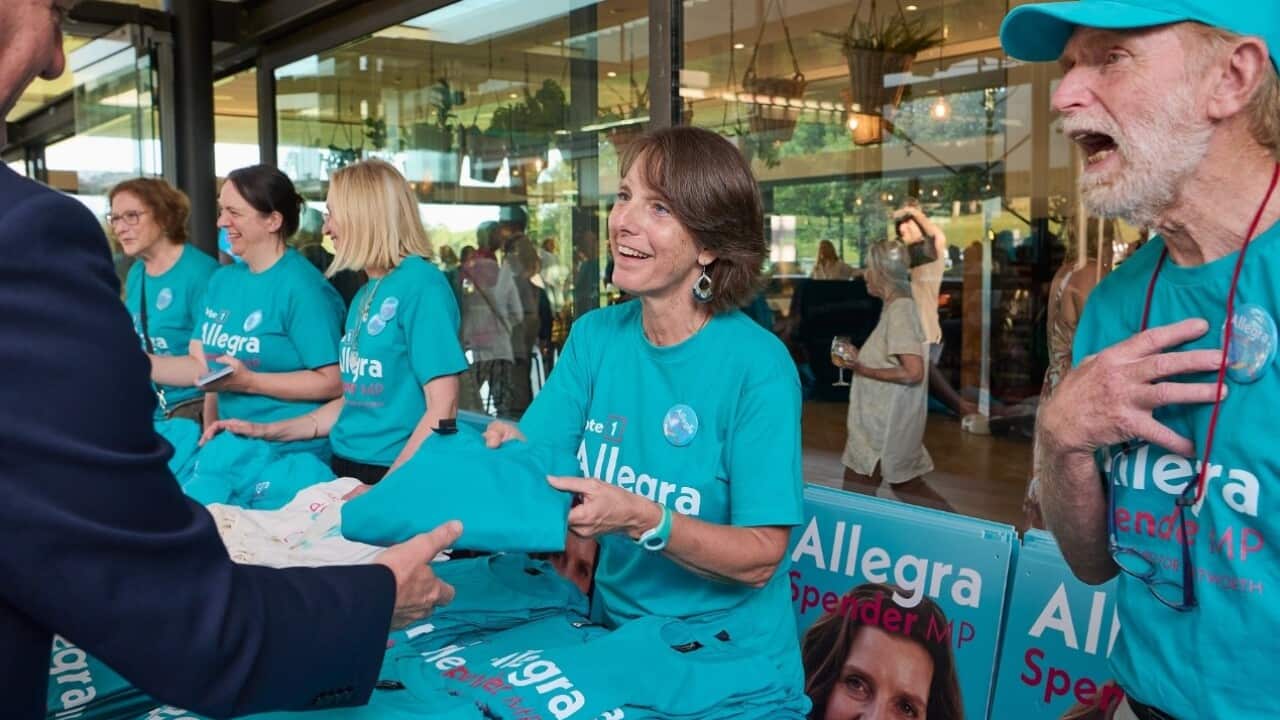 Allegra Spender’s campaign launch for re-election in the Sydney seat of Wentworth (AAP).jpg
