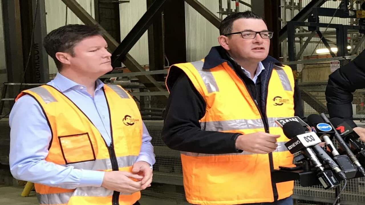Victorian Premier Daniel Andrews (right)
