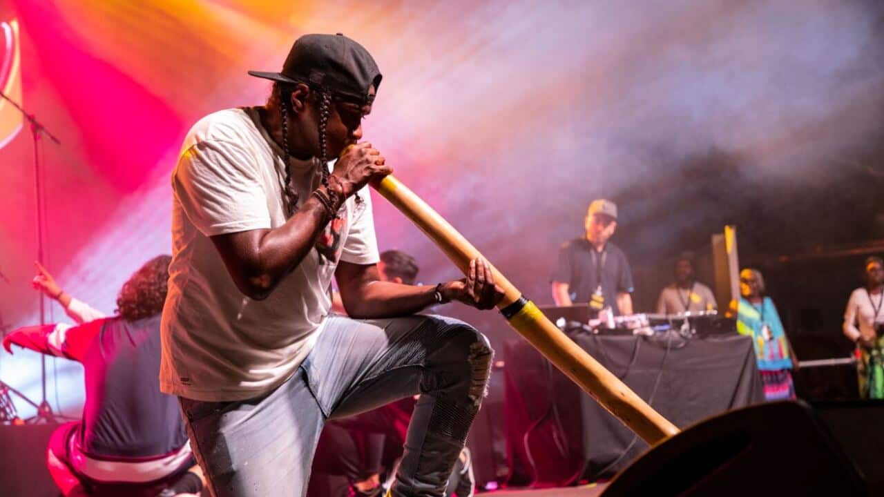 Baker Boy performs at the NIMA's in   2018