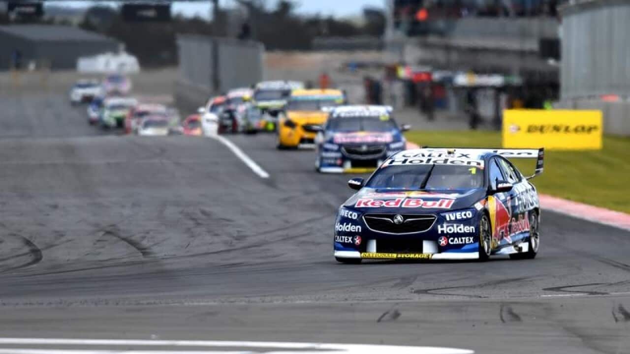 Triple Eight Race Engineering's Jamie Whincup is seen during Race 23.