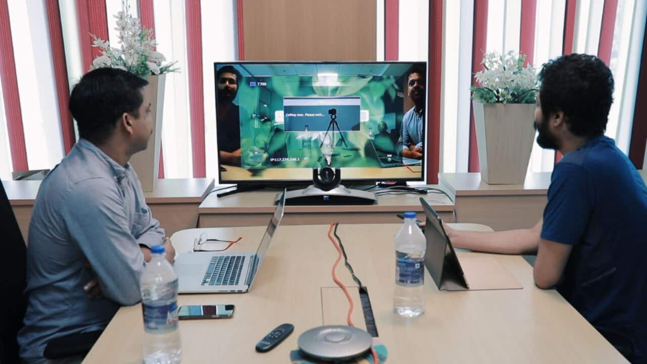 Tony Thomas (left) and Joy Sebastian the founders of Techgentsia Software Technologies in Kerala, India. Source: Techgentsia