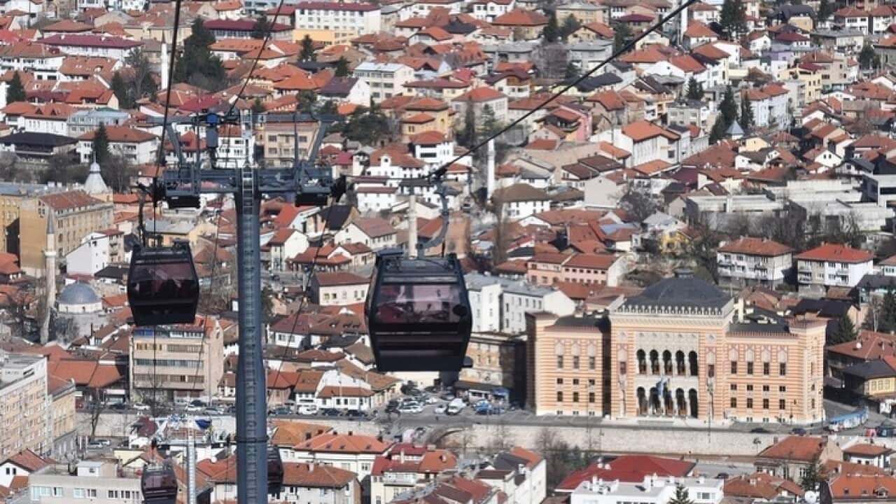 Trebević gondola, Sarajevo April 6, 2018