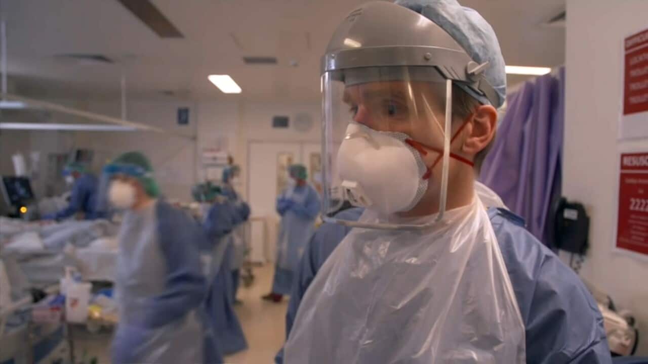 Dr Jim Down in the ICU at University College London Hospital