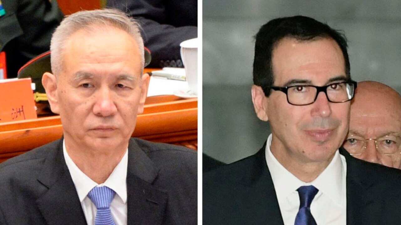 The trade negotiations were led by Chinese Vice Premier Liu He, left, and US Treasury Secretary Steven Mnuchin.