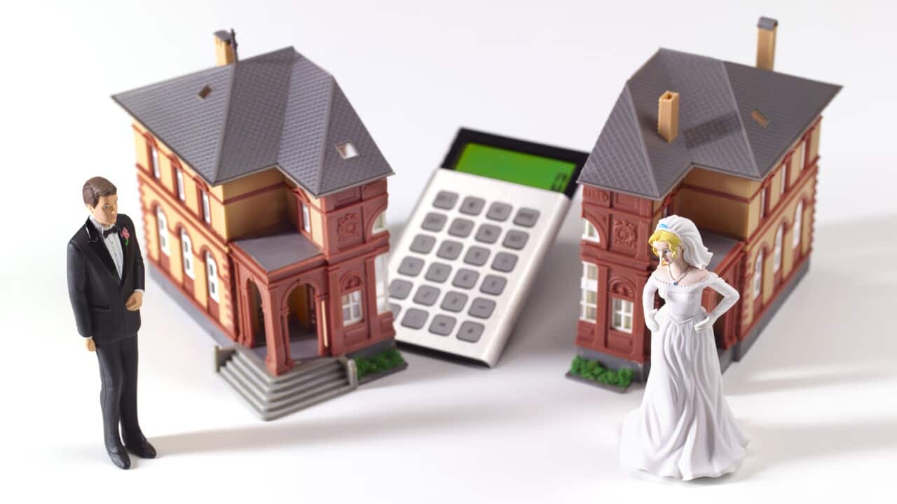 Divorce settlement pre-nuptial agreement house.