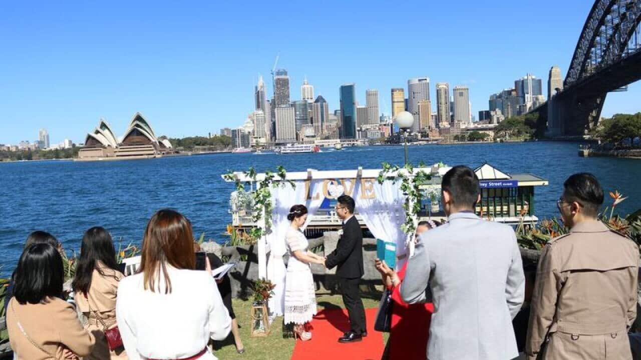NSW vintage bus wedding