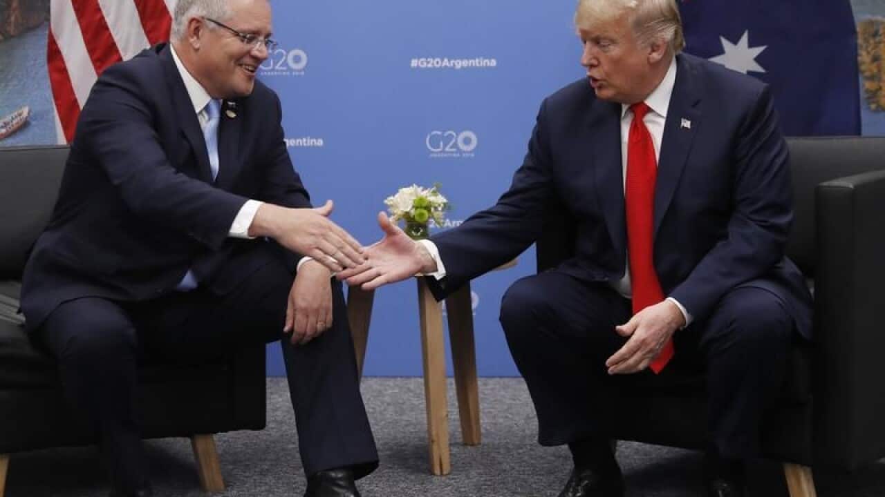 Scott Morrison and Donald Trump