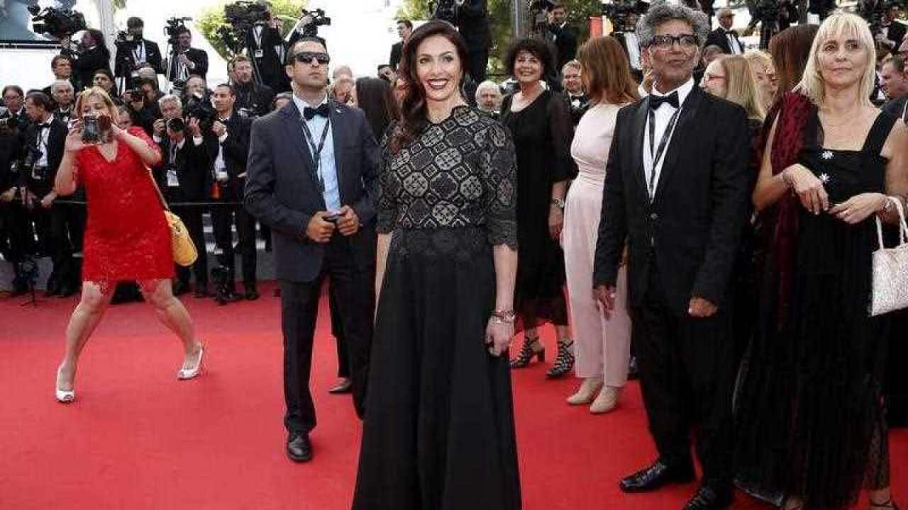 Israeli Culture and Sports minister Miri Regev (C) arrives for the screening of 'Loving' during the 69th annual Cannes Film Festival, in Cannes, France, 16 May 2016.