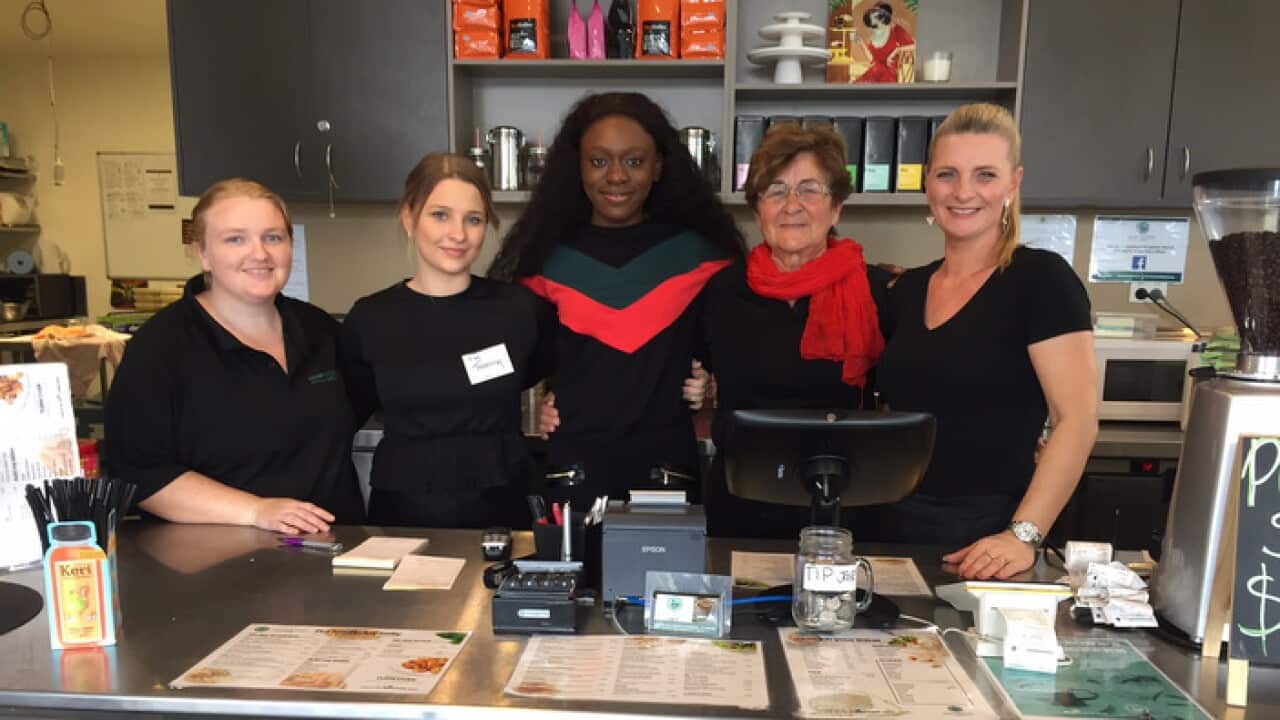 Pemba and her former colleagues at the Harmony on Carmody Cafe