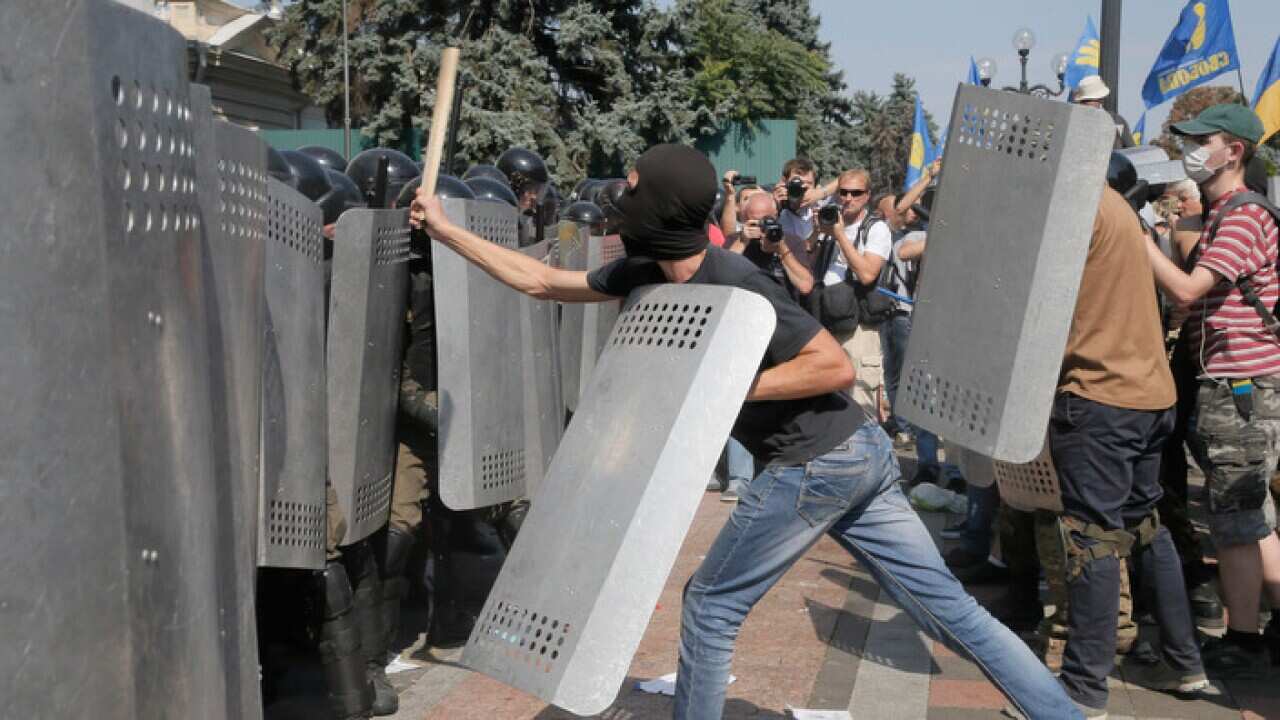 Ukrainian protesters (AP Photo/Efrem Lukatsky)