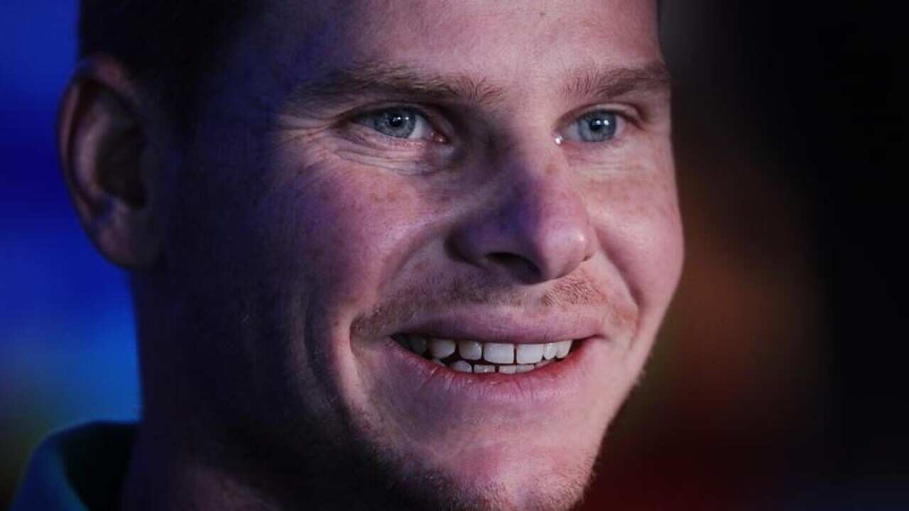 File image of Australian captain Steve Smith smiling.