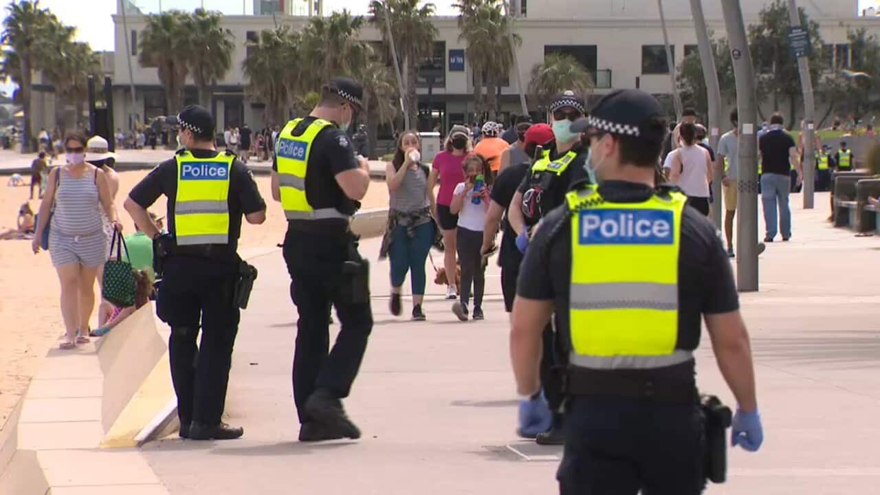 Victorian police increase patrols on St Kilda beach