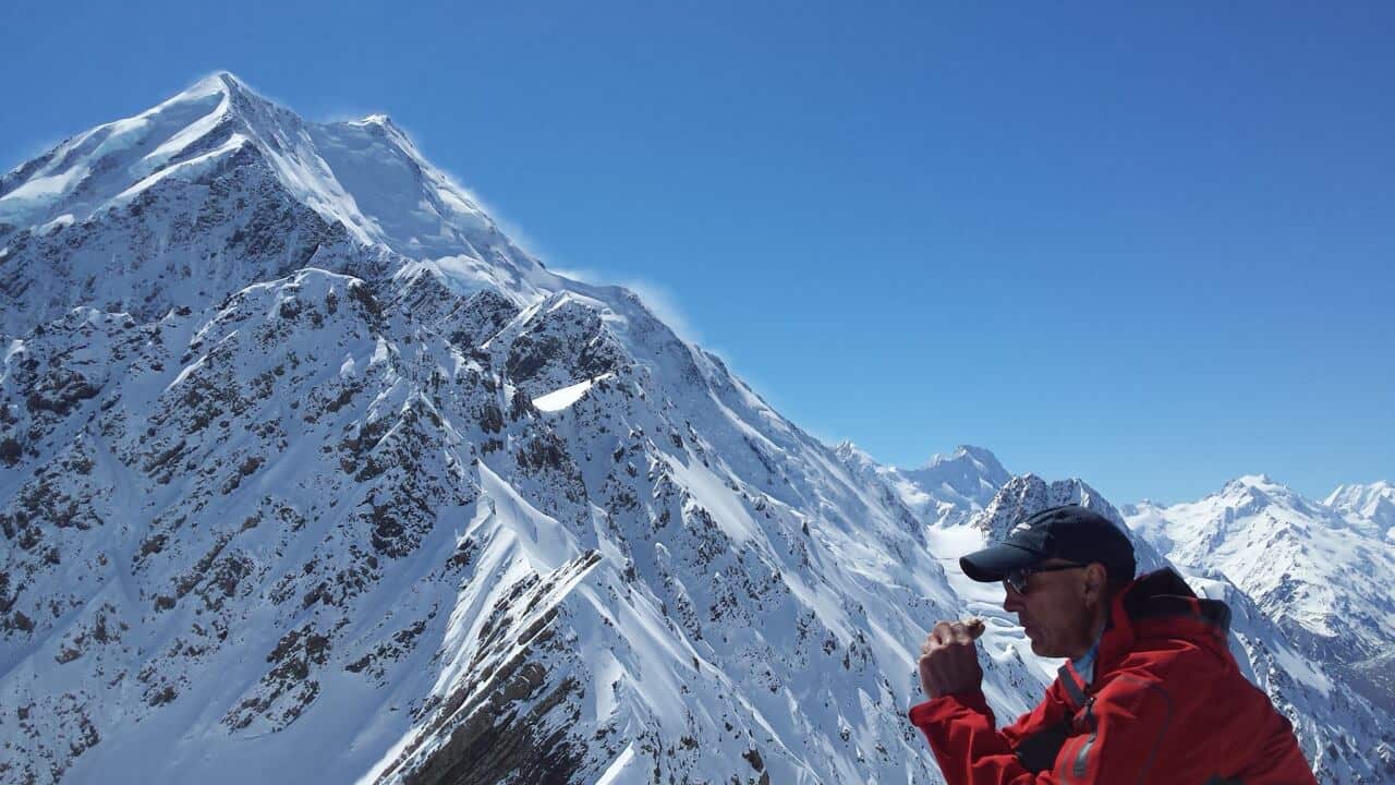 Brett Lentfer, pictured, died alongside his climbing partner James Spaile following a fall in New Zealand.