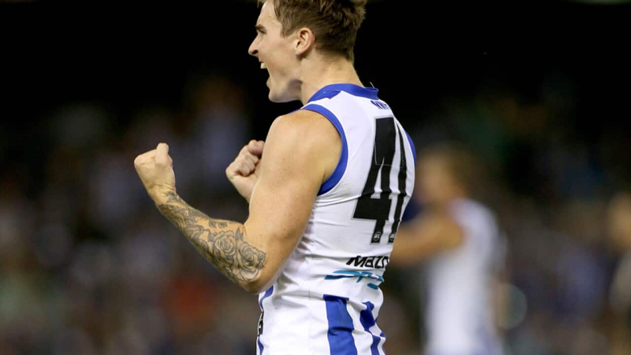 Aaron Mullett of the Kangaroos