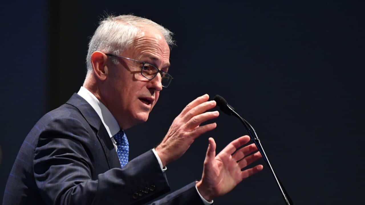 Malcolm Turnbull speaking at the Queensland LNP state convention in Brisbane, July 7 