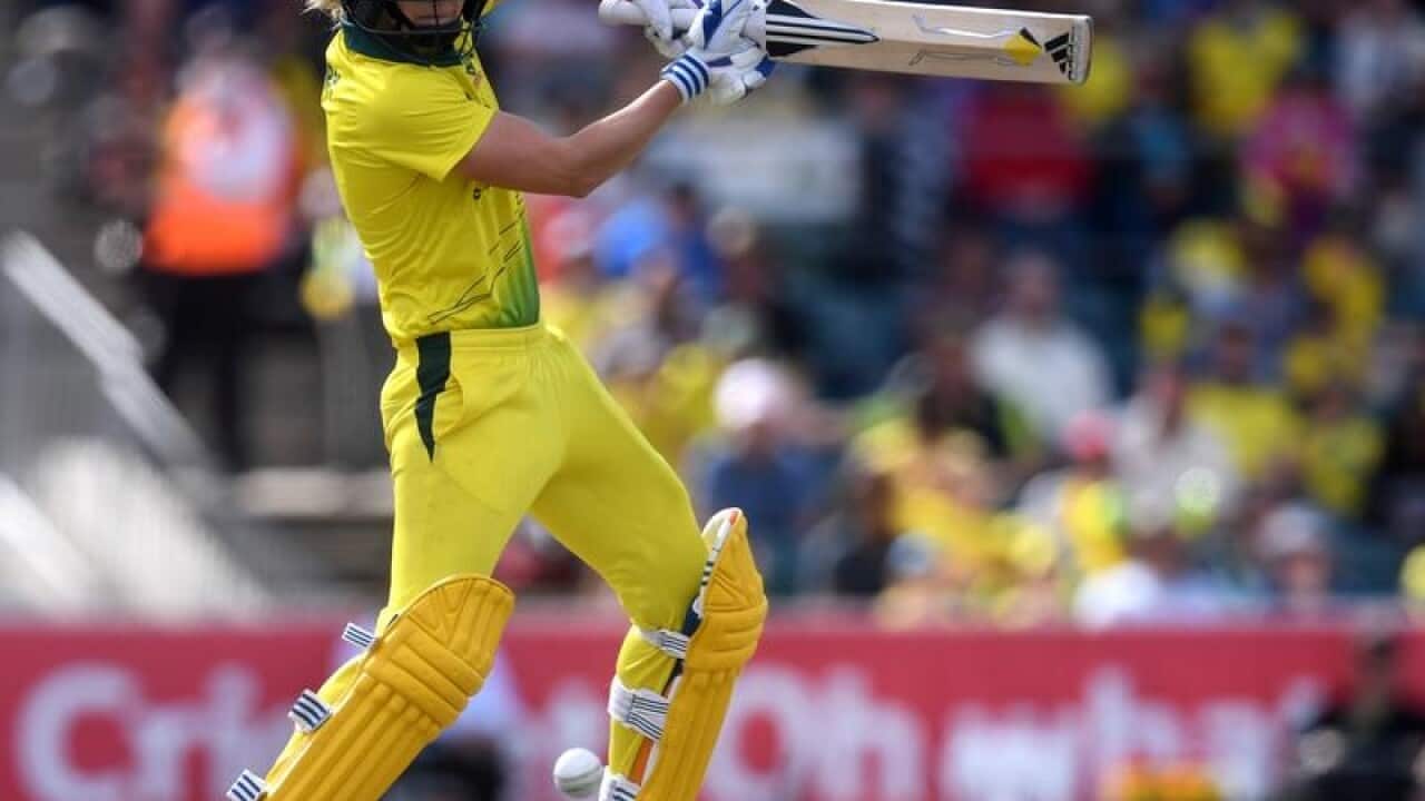 A file image of Australian women's cricketer Ellyse Perry in action.