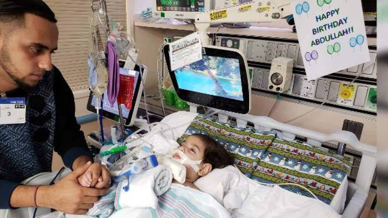 The mother of a two-year-old boy on life support in an Oakland hospital cannot see her son due to the Trump administrations travel ban. 