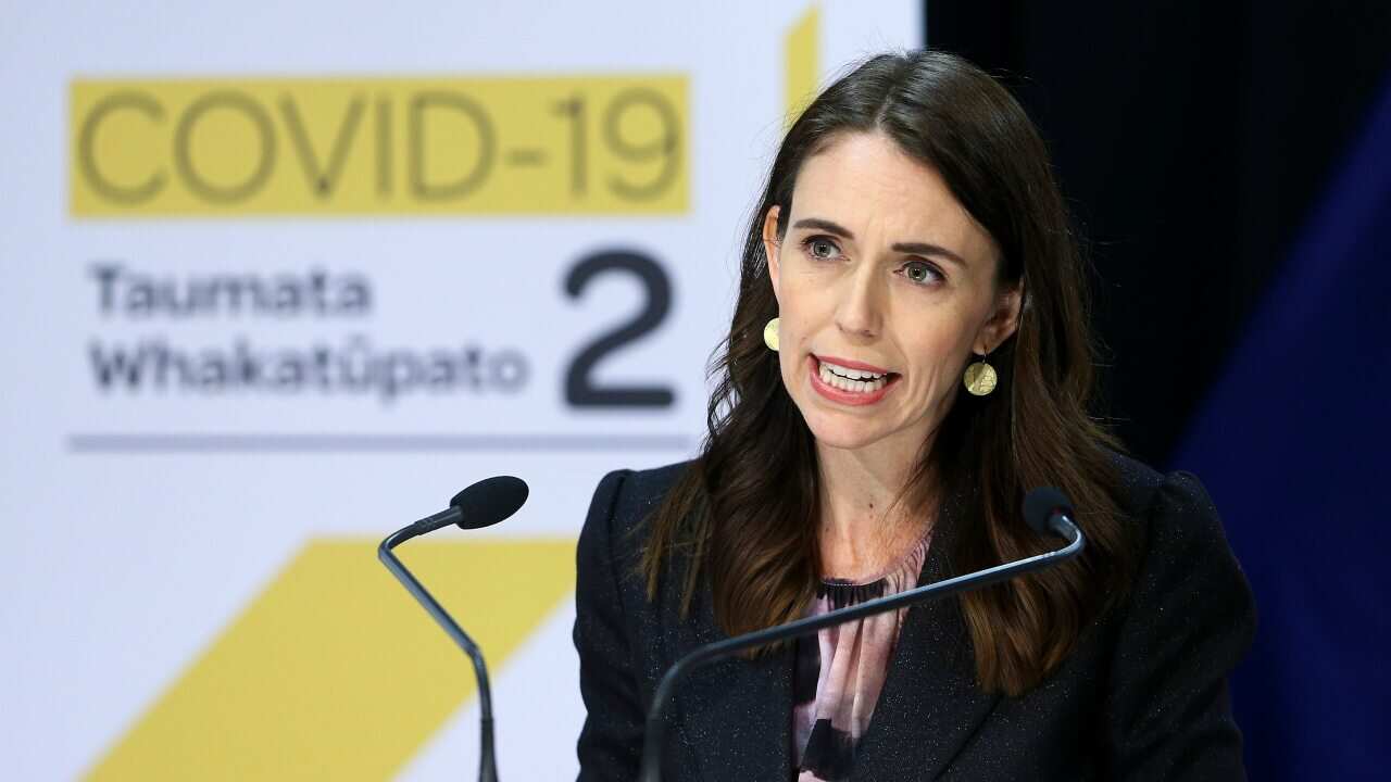 New Zealand Prime Minister Jacinda Ardern addresses a press conference in Wellington, New Zealand, Thursday, May 14, 2020.