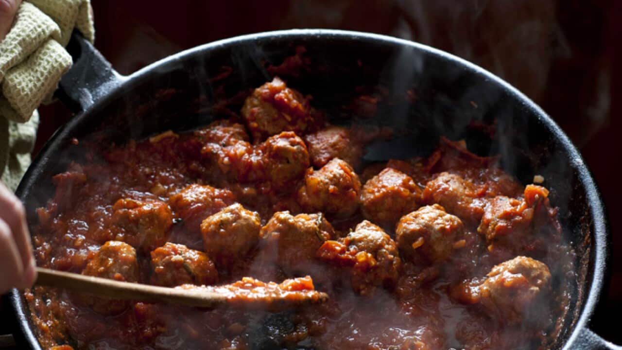 Pork and veal meatballs