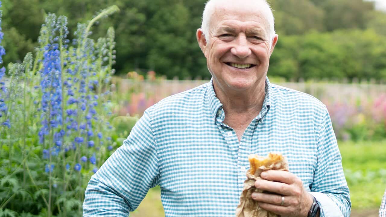 Rick Stein's Cornwall S2 - Rick with pastie