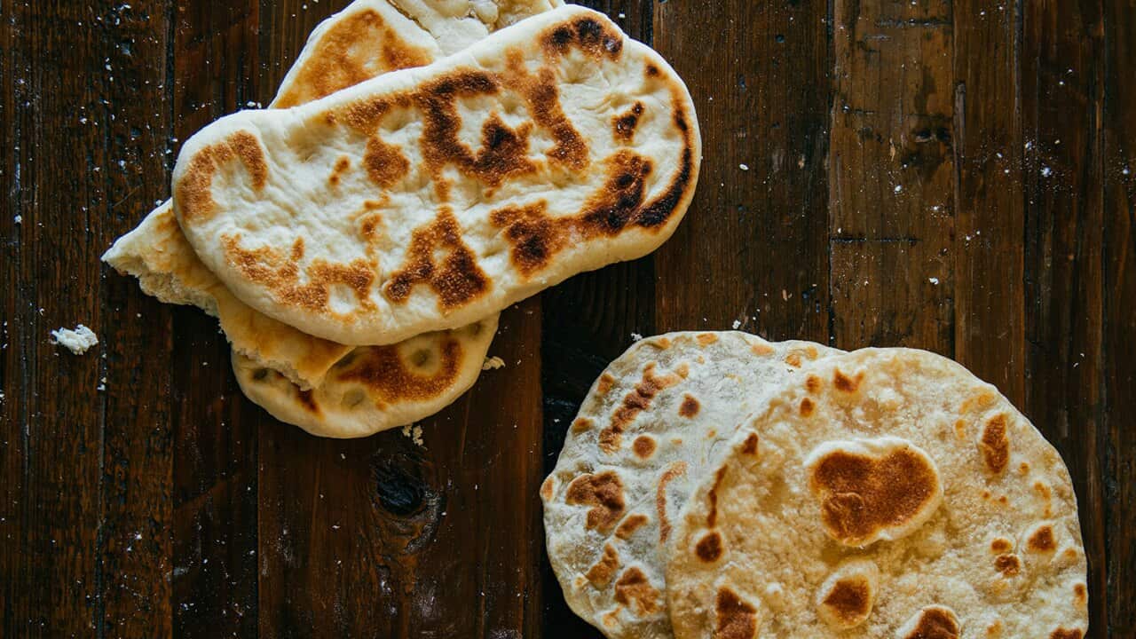 Yeasted grilled flatbread