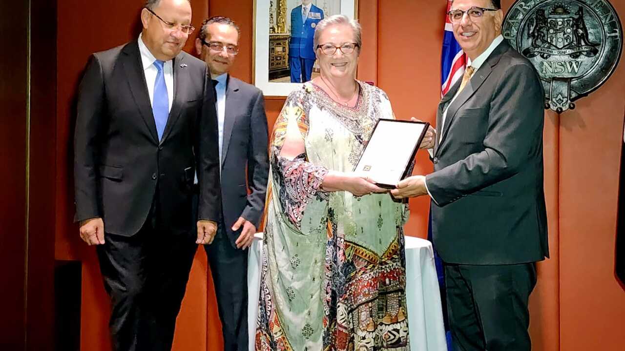 Assistant Egyptian Foreign Minister Nabil Habashi and Egyptian Consul General in Australia Mohamed Khalil