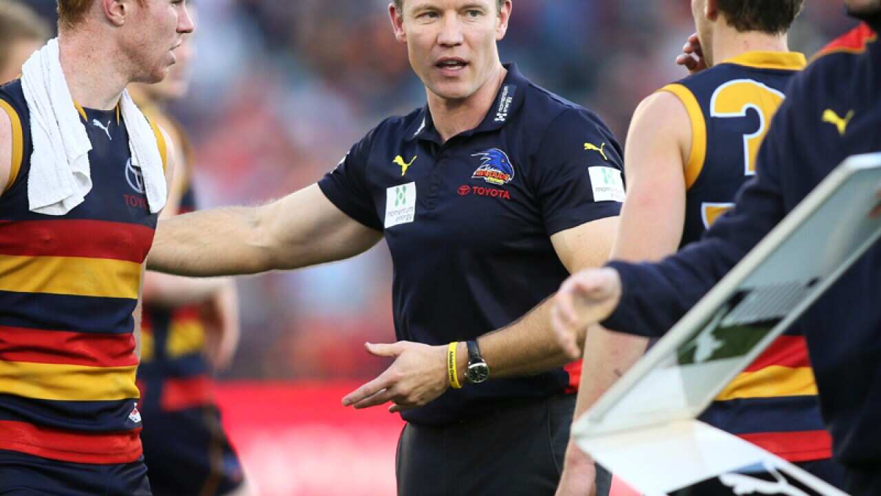 Adelaide Crows AFL coach Brenton Sanderson