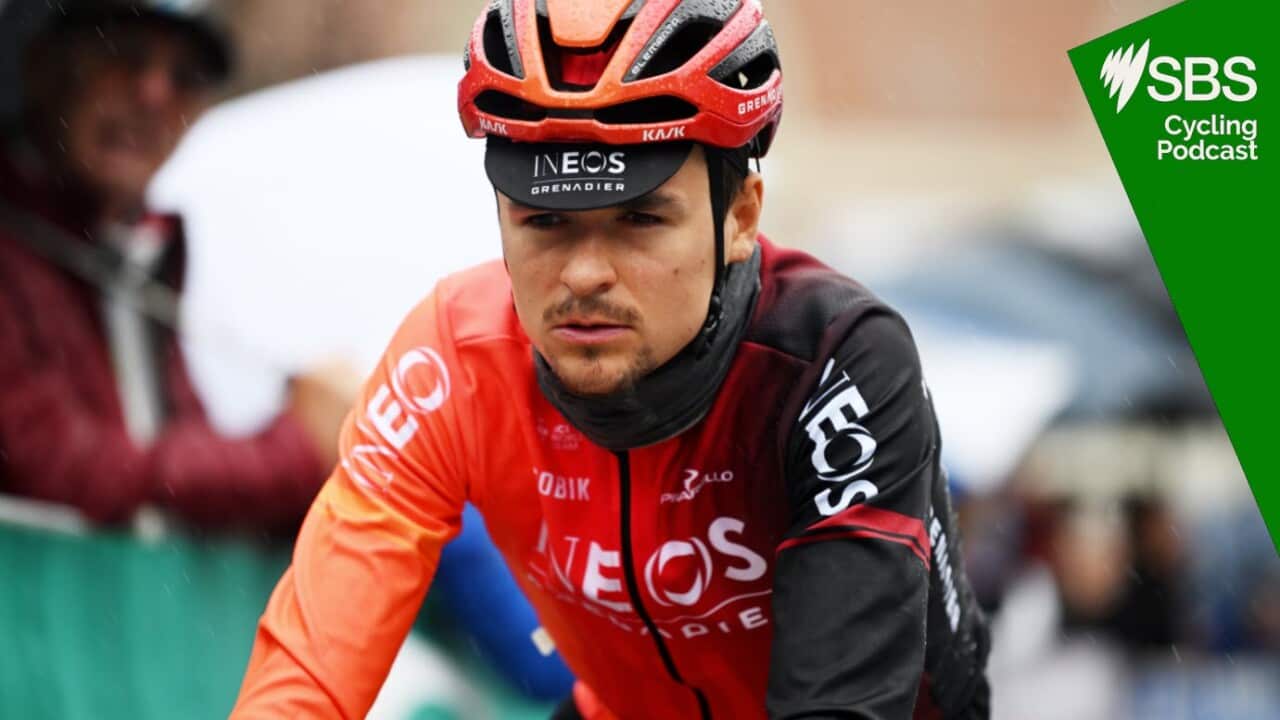 Thomas Pidcock of The United Kingdom and Team INEOS Grenadiers prior to the 103rd Tre Valli Varesine 2024 a 200.33km one day race from Busto Arsizio to Varese 377m on October 08, 2024 in Busto Arsizio, Italy. (Photo by Dario Belingheri/Getty Images)