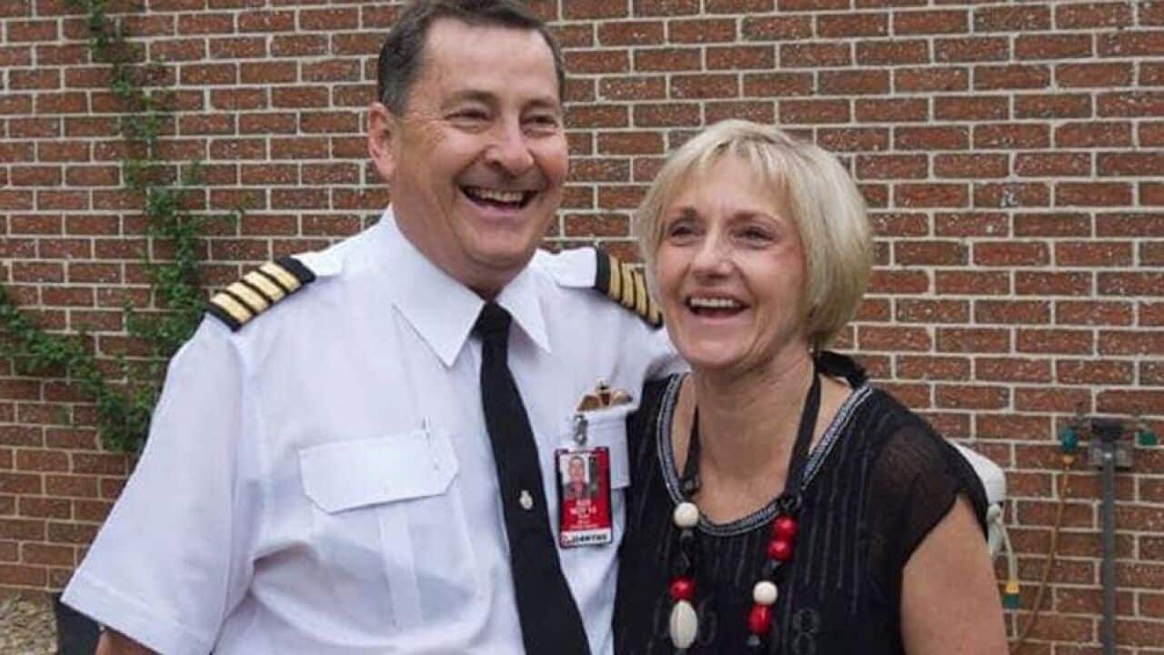 Retired Qantas pilot Ross Kelly and his wife Lyndal have been injured in the crash.