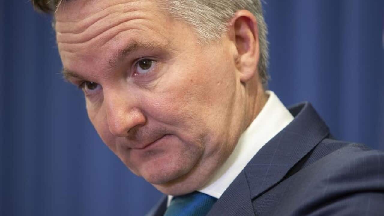 Shadow Treasurer Chris Bowen speaks to the media in Brisbane.