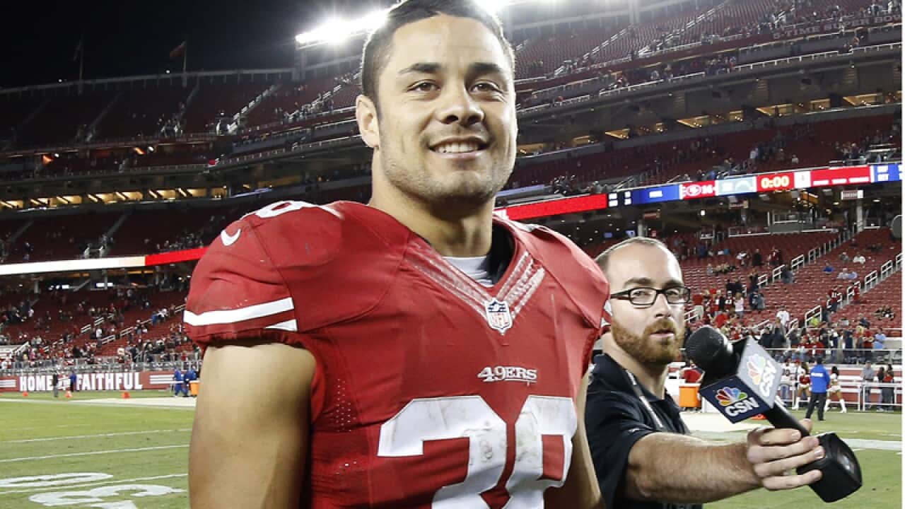 San Francisco 49ers running back Jarryd Hayne (38)